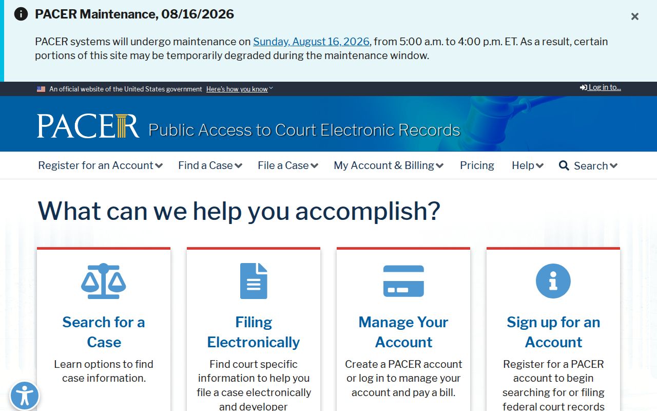PACER and Ozaukee County criminal record systems comparison
